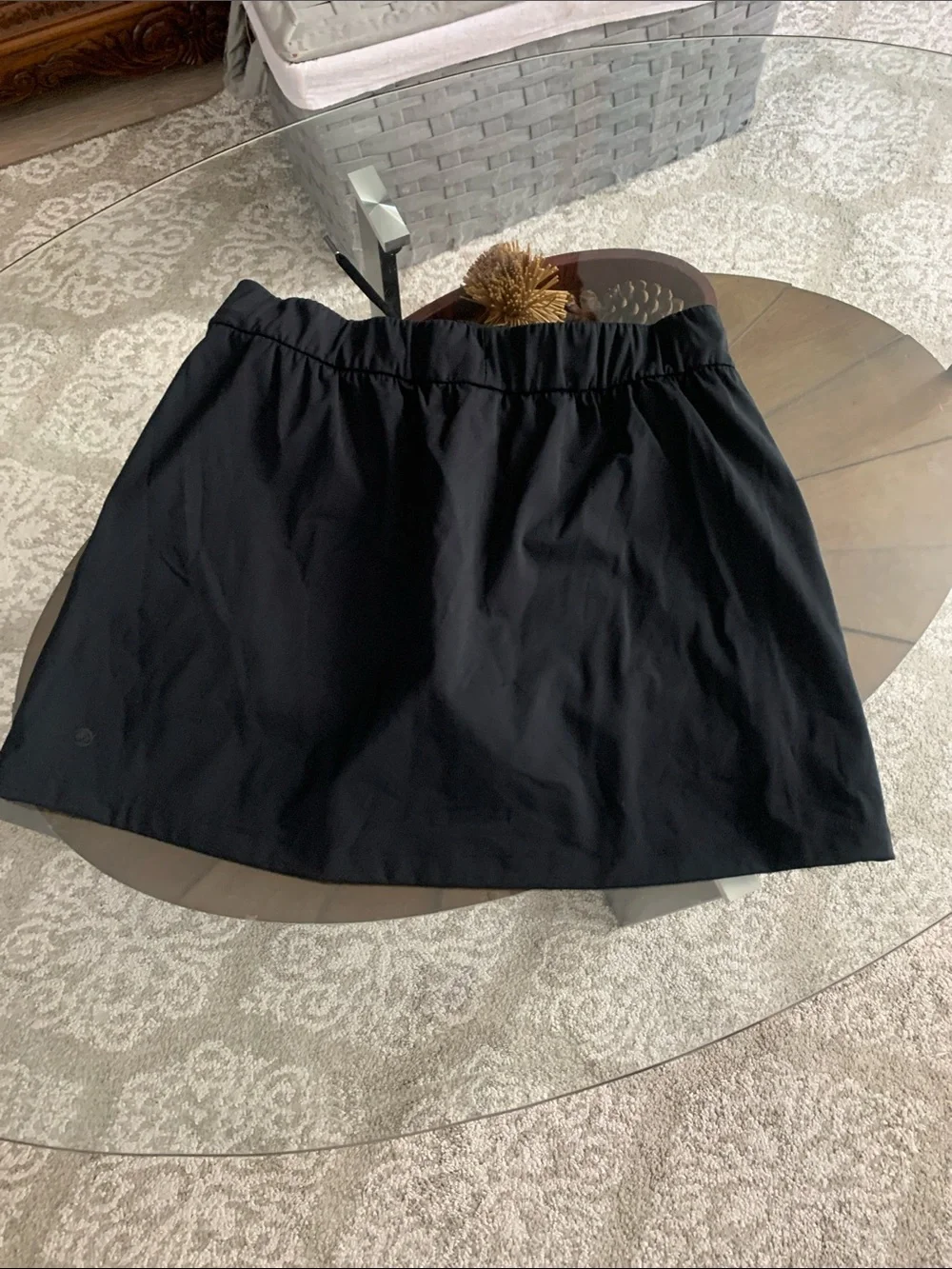 Everyday Black Drawstring Mini Skirt